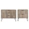 Manhattan Comfort 2-Piece DUMBO Standard 3-Drawer Dresser and DUMBO 2.0 Nightstand in Rustic Grey 2-DB02-GY - alternate 7
